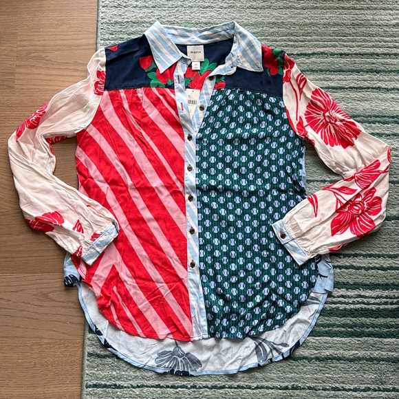 🆕 Anthropologie The Paz buttondown shirt - Picture 2 of 10